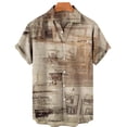 thumbnail image 3 of Camisas con gráficos de periódicos para hombres, ropa con impresión 3D, camisas hawaianas de playa, blusas de manga corta Y2K, ropa vintage, blusa con solapa, 3 of 5