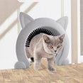 thumbnail image 3 of Puerta para gatos para puertas interiores con cepillo de aseo - Pase para gatos grandes para mascotas - Puerta para mascotas fácil de instalar con cepillo, 3 of 5