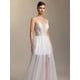 thumbnail image 3 of Vestido de novia Xaler con tirantes halter, cuello en V, encaje y malla, maxi, 3 of 6