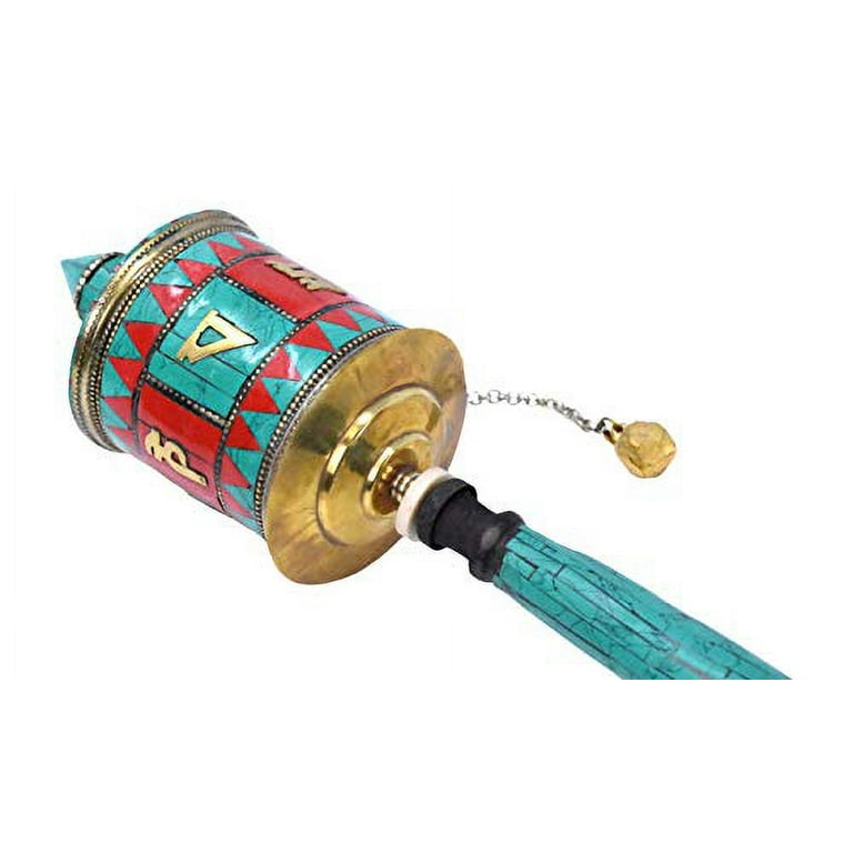 Tibetan Prayer Wheel w/ stone inlay Tibetan Prayer Wheel w/ stone inlay
