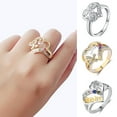 thumbnail image 3 of Naturegr Finger Ring Rhinestone Heart Shape Jewelry Good-looking Women Ring for Mother, 3 of 8