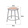 thumbnail image 4 of Hampden Furnishings Flynn Collection 18" Masonite/Steel Stool, Grey, Pack of 2, 4 of 7
