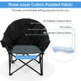 thumbnail image 5 of Topcobe Folding Camping Moon Padded Chair with Carrying Bag, Portable Chairs for Adults, Comfy Outdoor Chair, Black, 5 of 8