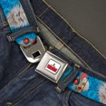 thumbnail image 2 of Cartoon Network Belt, Seatbelt Buckle Belt, Robot Chicken and Mad Scientist Expressions Blues, Youth 22 to 32 Inches, 2 of 9