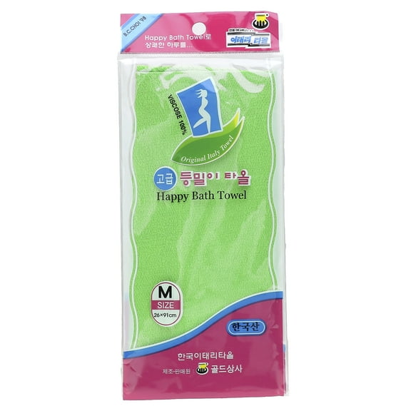Goldsangsa Happy Bath Towel, Medium, Green, 1 Count