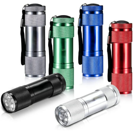 Mini Flashlights, WdtPro Super Bright Flashlight with Lanyard, Assorted Colors - Best Tac Torch Light for Kids, Night Reading, Power Outages, Camping(6 Pack)