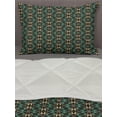 thumbnail image 3 of Geometric Comforter & Sham Bedding Set, Mosaic Composition with Rhombuses Triangles and Rectangles Abstract Modern Design, 3 pcs Duvet Set Microfiber Filling Quilt, 5 Sizes, Multicolor, by Ambesonne, 3 of 4