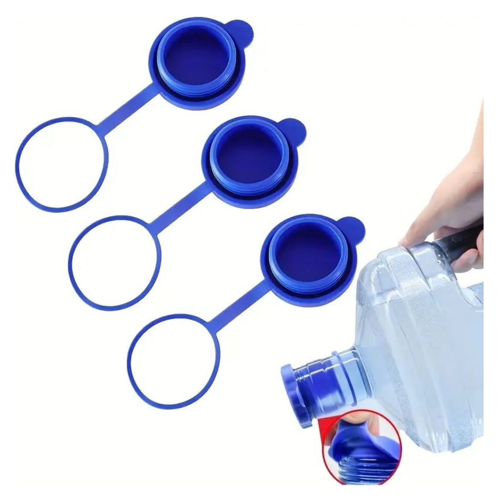 Alpine Cuisine 5 Gallon Plastic Water Jug With Cap & Handle - Heavy Duty Portable Container, Blue - View #13