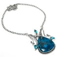 thumbnail image 2 of Natural Neon Blue Apatite, Topaz Gemstone 925 Sterling Silver Necklace 18", 2 of 2