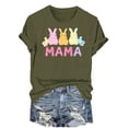 thumbnail image 4 of VBTAPA Bunny T-shirt for Women 2025 Easter Graphic Tees Egg Hunt Themed Printed Short Sleeve Crewneck Tee Tops Green M, 4 of 6