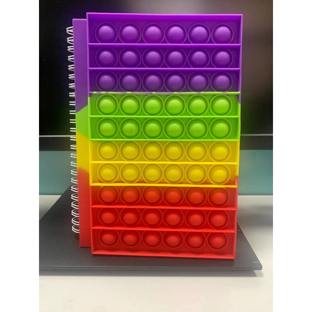 Pop Its Notebooks - 50 Page Lined School Writing Book Fidget Toy AND PENCIL CASE Educational Supplies