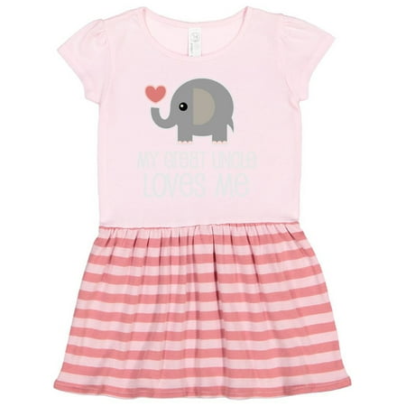 

Inktastic My Great Uncle Loves Me Gift Gift Toddler Girl Dress
