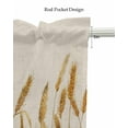 thumbnail image 5 of Gold Wheat Linen Curtain Valance for Bedroom/Bathroom/Kitchen/Office/Living/Dining Room Window,Farmhouse Vintage Summer Autumn Crops Pocket Topper Drapes Decorative Cafe Drapery Panel 60"x18", 5 of 6