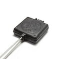 thumbnail image 2 of Petromax Sandwich Pie Iron, Hinged Cast Iron for Campfire Cooking, Wooden Handles, 28.5 inches long, 2 of 7