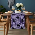 thumbnail image 2 of Halloween Table Runner - 120 Inch Long, Kitchen Dining Table Runner Dresser Scarves, Fall Black Spiderwebs Halloween Purple Webs Farmhouse Decor for Coffee Tables Wedding Party Banquet, 2 of 8