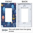 thumbnail image 3 of Yayeee Rocker Switch Wall Plate 1-Gang 4.6"x2.9" Home Decorative Outlet Cover, Blue Jellyfish, 3 of 6