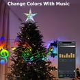 thumbnail image 5 of BOPORO Christmas Star Tree Topper, 10” 50LEDs Smart Lighted Christmas Tree Topper Treetop App Control USB Powered Xmas Music Sync Tree Top for Christmas Tree Holiday, 5 of 6