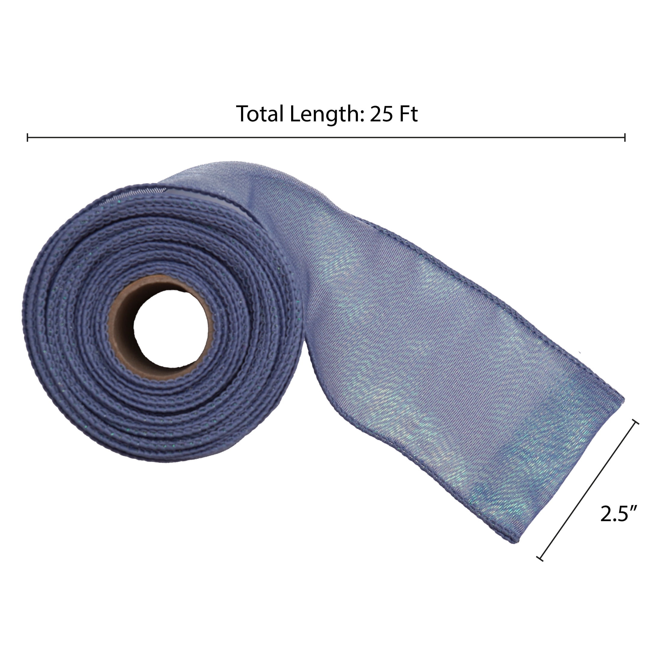 Blue Sheer Christmas Ribbon, 2.5" x 25', by Holiday Time