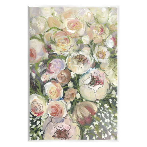 Stupell Abstract Blooming Garden Flowers Botanical & Floral Painting Wall Plaque Unframed Art Print Wall Art