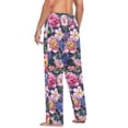 thumbnail image 3 of FORMRS Mens Pajama Pants with Pockets Cotton Sleepwear Lounge Bottoms Sizes S-2XL, Soft Pinks Flowers, 3 of 7