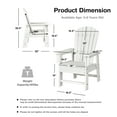 thumbnail image 4 of Costway Patio Kids' Adirondack Chair Seat Weather Resistant for Ages 3-8 White, 4 of 7