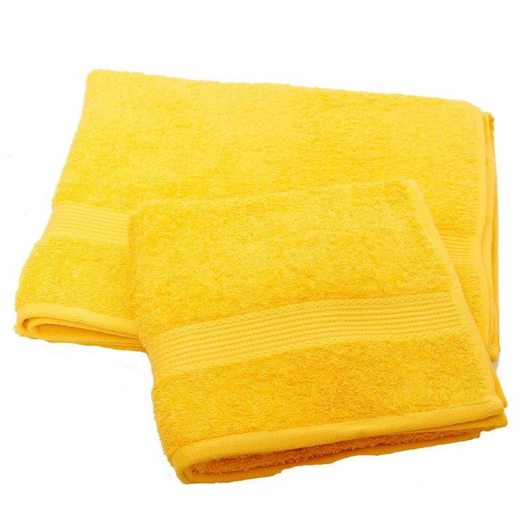 Set 2 Toallas Florentino Amarillo- 100% Algodon