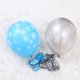 thumbnail image 3 of Juego de 10 globos de látex navideños de 12 pulgadas con estampado de copos de nieve de colores, para decorar fiestas navideñas y fiestas en casa (5 plateados y 5 azules)., 3 of 7