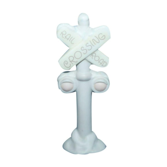 Precious Moments Figurine: 150177 Railroad Crossing Sign (4.2") Sugar Town