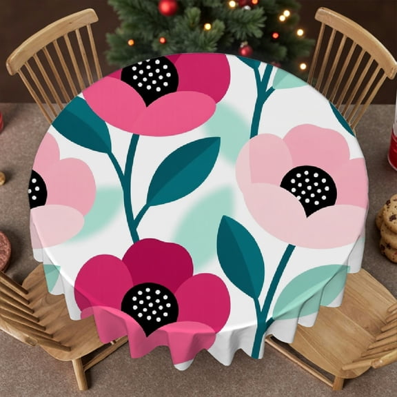 Colorful Tablecloth for dining table, Machine-Made - Polyester Tablecloths tablecloth round, Cafe, dinner, brunch, buffet, picnic