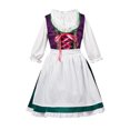 thumbnail image 3 of FYMNSI Girls Oktoberfest Dress German Bavarian Dirndl Dresses 3 Piece Beer Festival Outfit Set Green 7-8 Years, 3 of 7