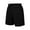 Black, variant on Women's Casual Shorts with Pockets - Elastic Waistband, Breathable Polyester, Summer Daily Wear for Vacation, Sports & Outings