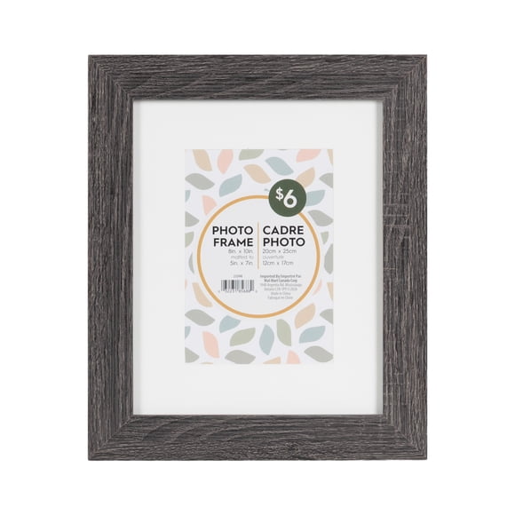 DesignOvation Tinta 8x10 Matted to 5x7 Grey Picture Frame