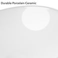 thumbnail image 4 of Miligoré 16" x 13" Oval White Ceramic Vessel Sink - Modern Egg Shape Above Counter Bathroom Vanity Bowl, 4 of 5