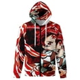 thumbnail image 6 of Demon Slayer Jacket Casual Oversized Hoodie Stylish Zipper Hooded Sweatshirt Warm Loose Outerwear 4XL, 6 of 8