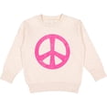 thumbnail image 2 of Inktastic Peace Sign Pink Retro Toddler Sweatshirt, 2 of 4