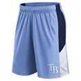 thumbnail image 2 of Men's Fanatics Light Blue Tampa Bay Rays Primary Logo Shorts, 2 of 3