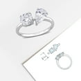 thumbnail image 6 of Created Forever Women's 2 CT T.W. Pear & Round -cut Lab-Created Diamond 14kt White Gold Engagement Ring, 6 of 10