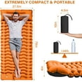 thumbnail image 5 of Double Sleeping Pad for Camping- Self Inflating 4" Extra-Thick with Pillow Built-in Foot Pump Inflatable Sleeping Mat for Backpacking, Hiking, Traveling, Tent, Portable Camping Mat, 5 of 8
