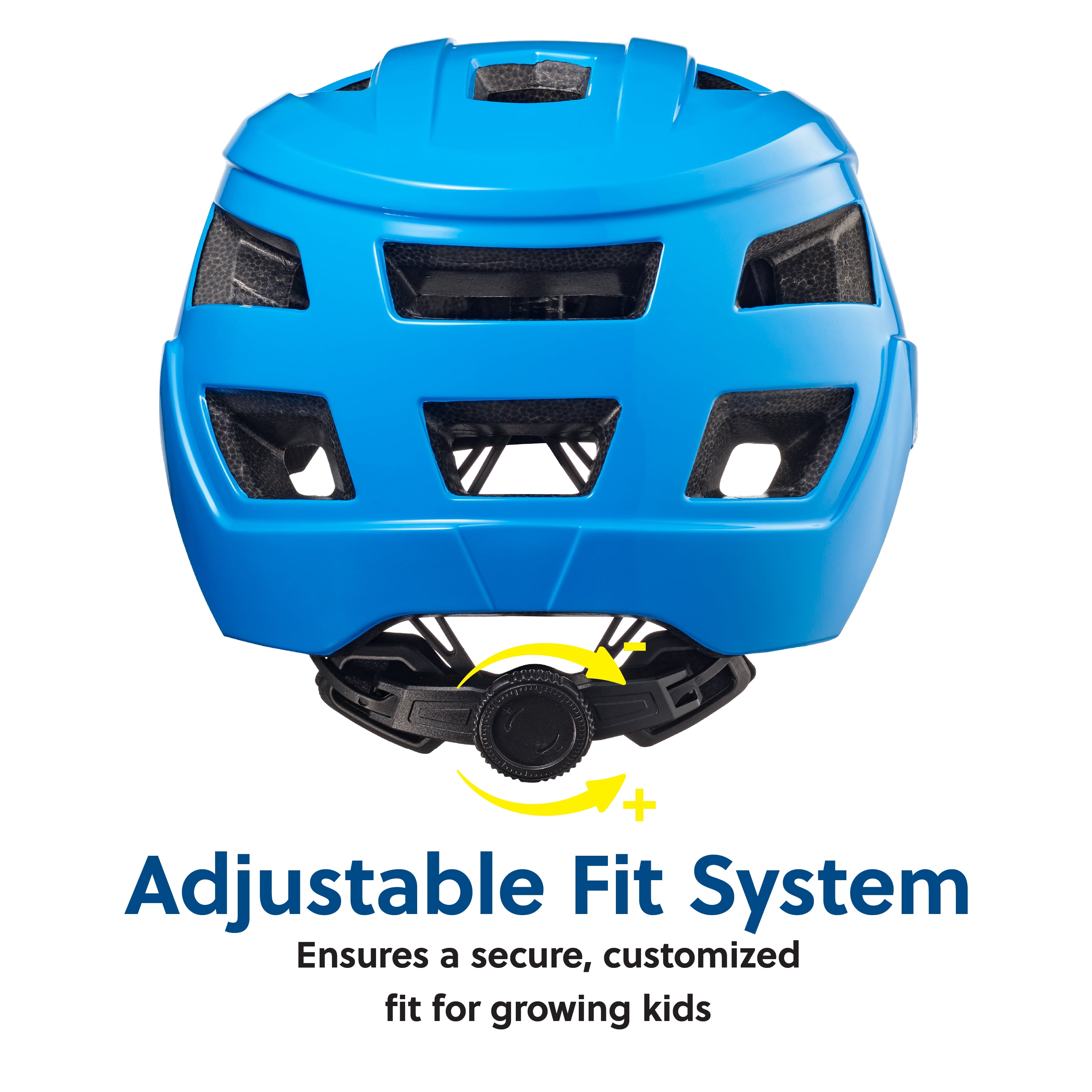 Concord Kids Bike Helmet, Blue, Size S, Ages 5+, Adjustable Fit, 15 Vents