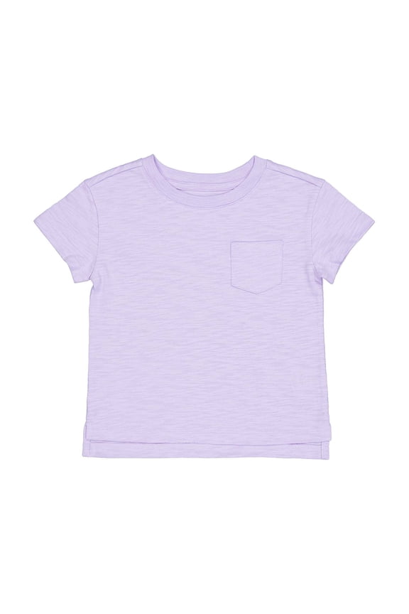 Short Sleeve Boxy Pocket Tee, Size 4-18 & Plus