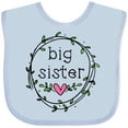 thumbnail image 3 of Inktastic Big Sister Leaves, Circle, Heart Girls Baby Bib, 3 of 4