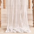 thumbnail image 4 of Home Decor White Cheesecloth Table Runner Fabric Boho Wedding Decor, 4 of 5