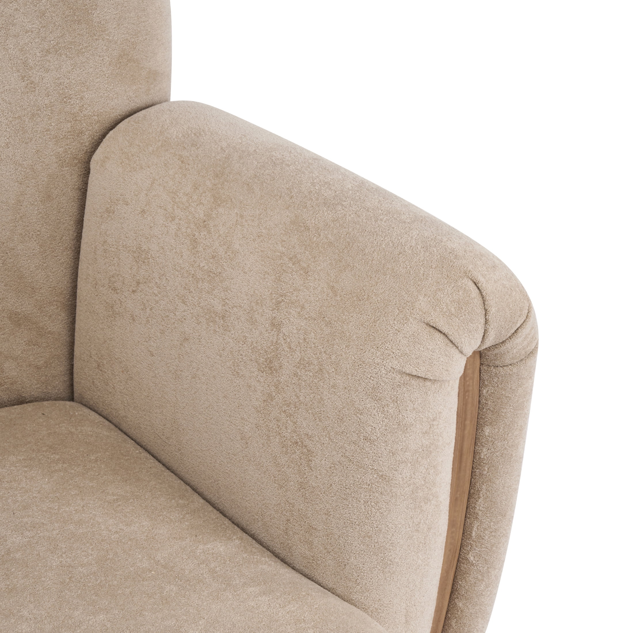 Christopher Knight Home Modern Accent Armchair with Velvet Upholstered, Solid Wood Legs, Light Brown, Set of 2