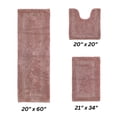 thumbnail image 2 of Better Trends Premium 3 Piece Bathroom Rug Set 100% Cotton, Extra Soft Tufted Bath Mat, Water Absorbent & Reversible Mat, Pink Lux Collection, 2 of 2
