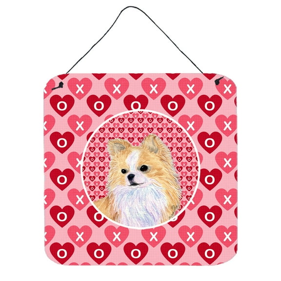 Carolines Treasures SS4473DS66 Chihuahua Hearts Love and Valentines Day Portrait Wall or Door Hanging Prints 6HX6W