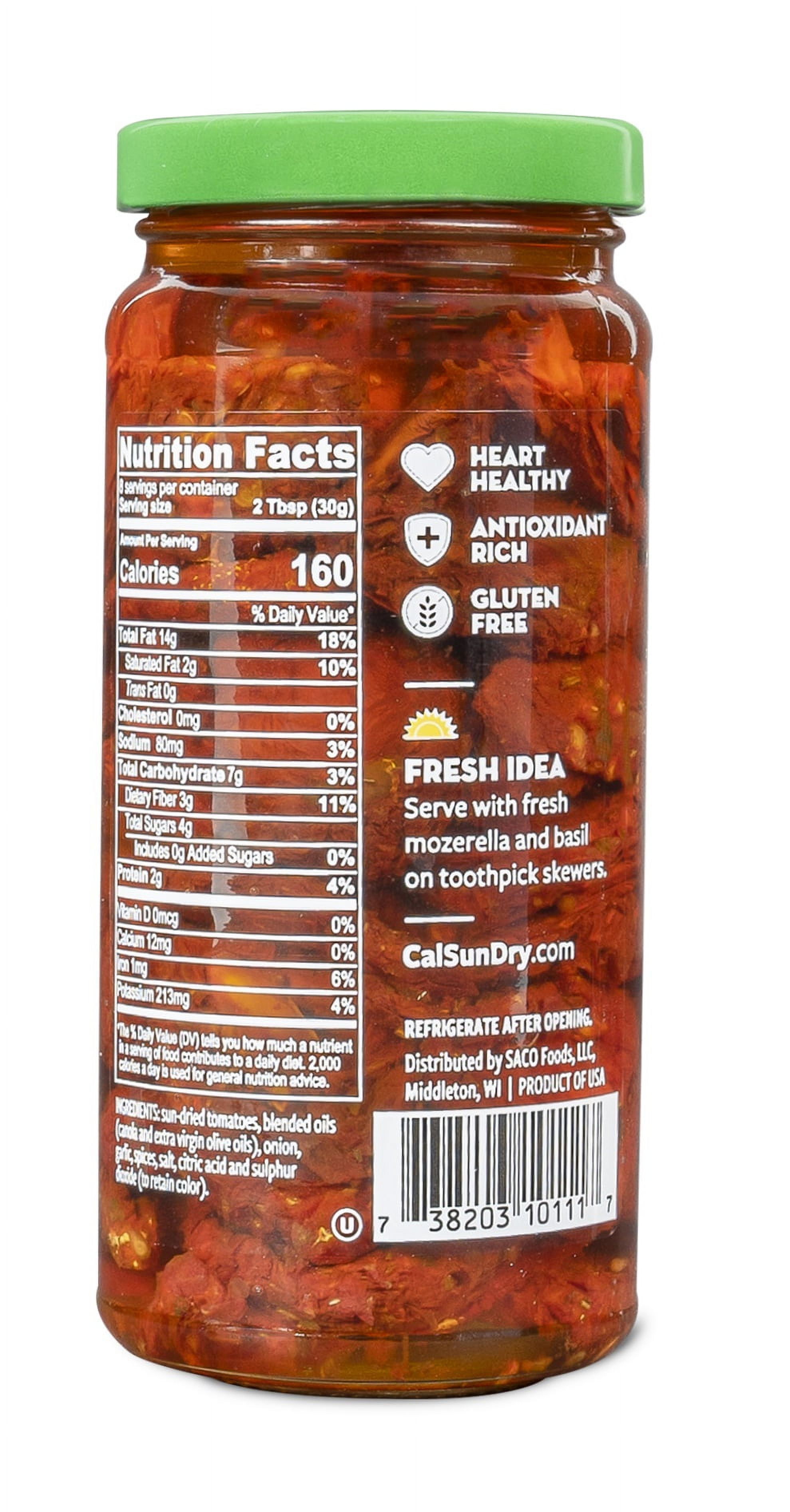 California Sun Dry, Sun-Dried Tomatoes in Oil with Herbs, Halves, 8.5 oz Jar, Gluten Free