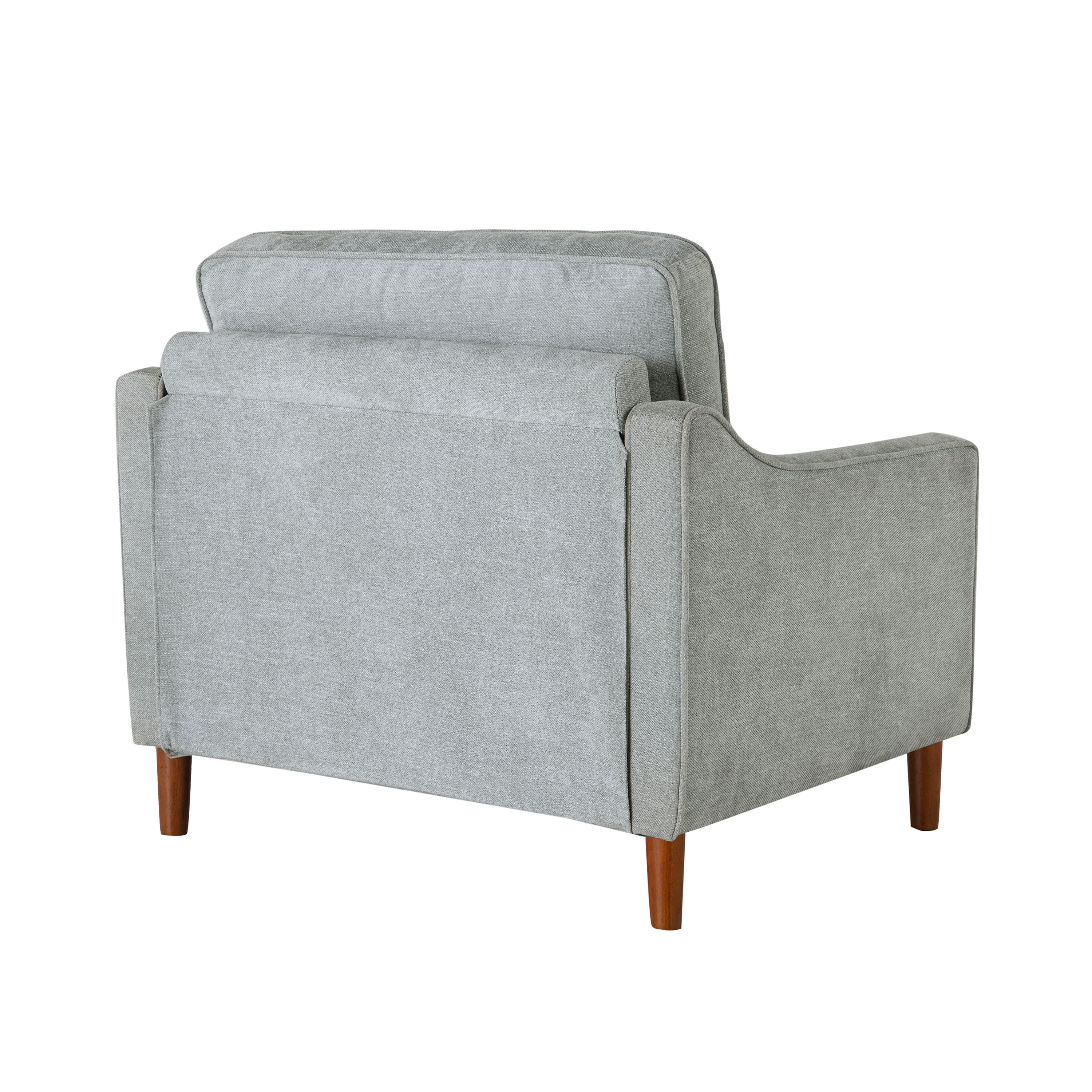 Studio Living Sanborn Modern Arm Chair, Light Gray Woven Fabric