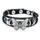 thumbnail image 3 of Gótico punk hombres mujeres PU cuero brazalete UNA Sunnimix Brazalete de brazalete de motorista punk, 3 of 8