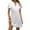 White, variant on CIENVNSTG Womens Long Dresses Plus Size Elegant Mini Dress Short Sleeve V Neck Straight Soft Casual Summer Loose Party Dress Black M