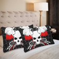 thumbnail image 2 of MKHERT Web Skull Pillowcase Pillow Protector Cushion Cover 20x30 inch,Set of 2, 2 of 3